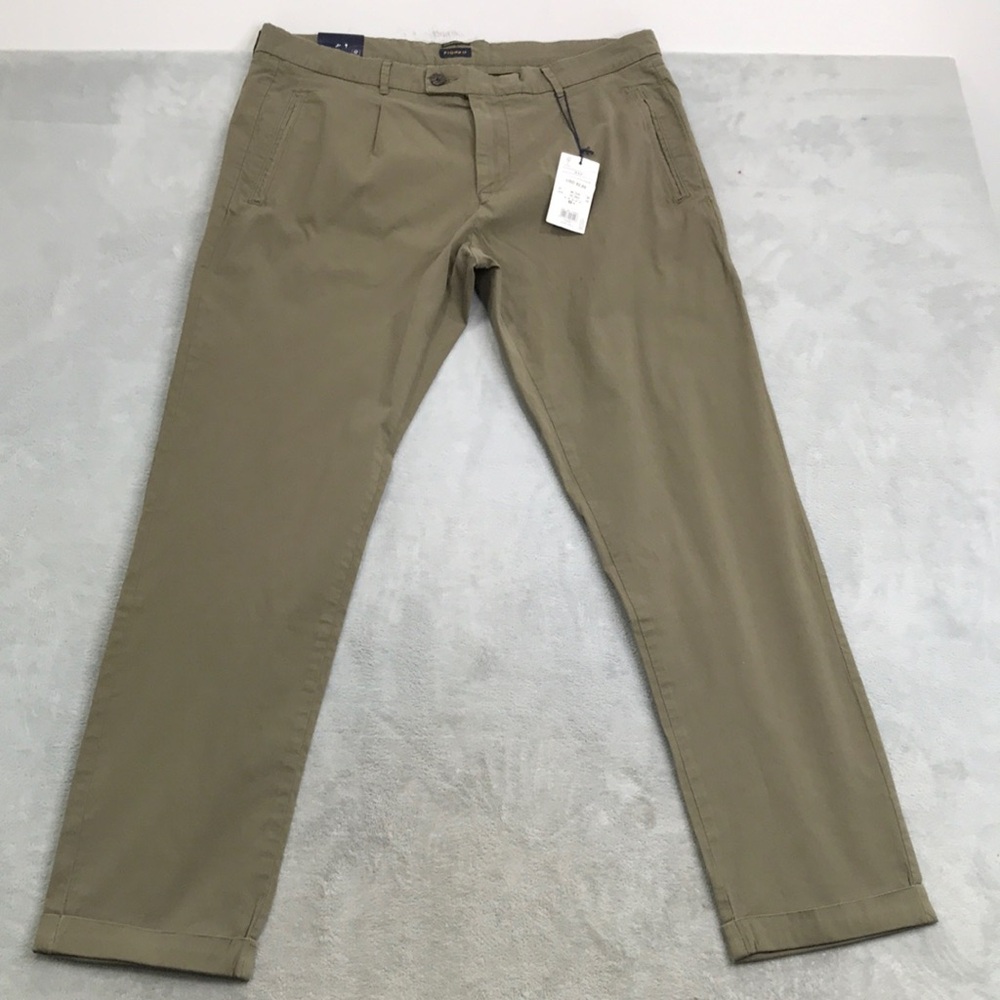 Piombo Men's Slim Fit Olive Green Chinos US Size 40  New